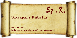 Szunyogh Katalin névjegykártya