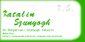 katalin szunyogh business card